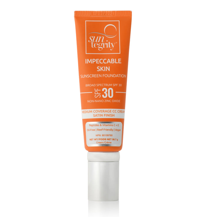 Suntegrity-Impeccable Skin SPF 30-Sun Care-CanadaImpeccableSkinFront_allshades-The Detox Market |