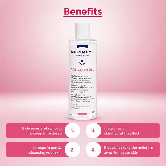 Isispharma Aquaruboril Soothing Make-Up Removing Micellar Solution