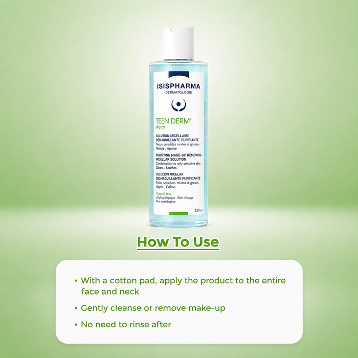 Isispharma Teen Derm Aqua Purifying Make-Up Removing Micellar Solution