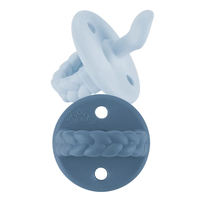 Itzy Ritzy Blue Orthodontic Paci Set