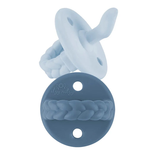 Itzy Ritzy Blue Orthodontic Paci Set