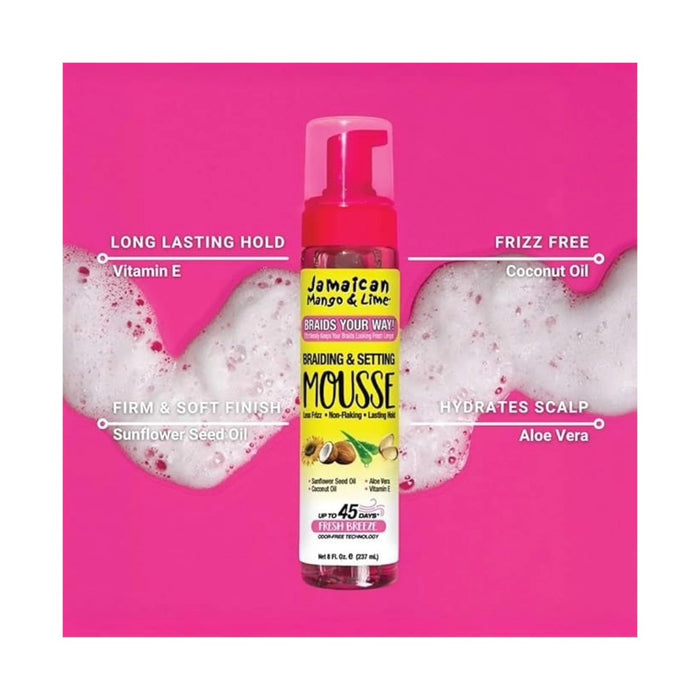 Jamaican Mango & Lime Braiding & Setting Mousse 8oz