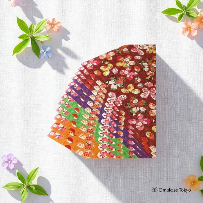 Japanese Washi Chiyogami Four Seasons Cherry Blossom