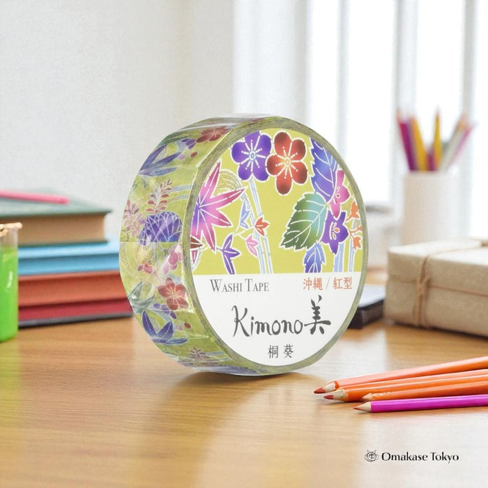 Japanese Washi Masking Tape Okinawa Bingata Kiriaoi