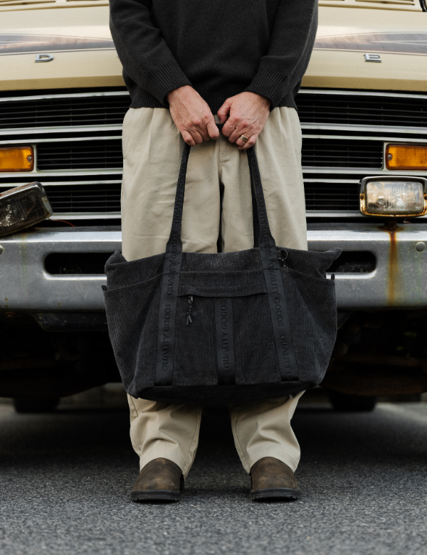 Jasper Tote - Charcoal Corduroy