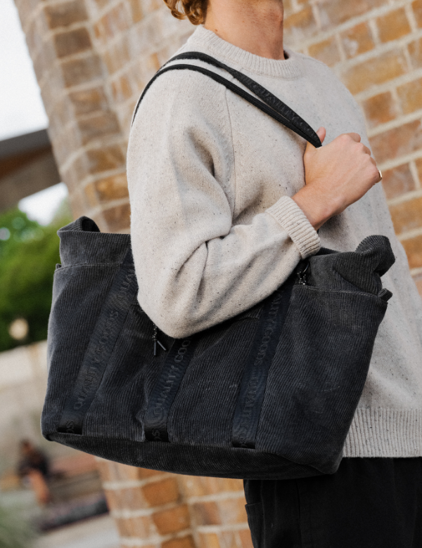 Jasper Tote - Charcoal Corduroy