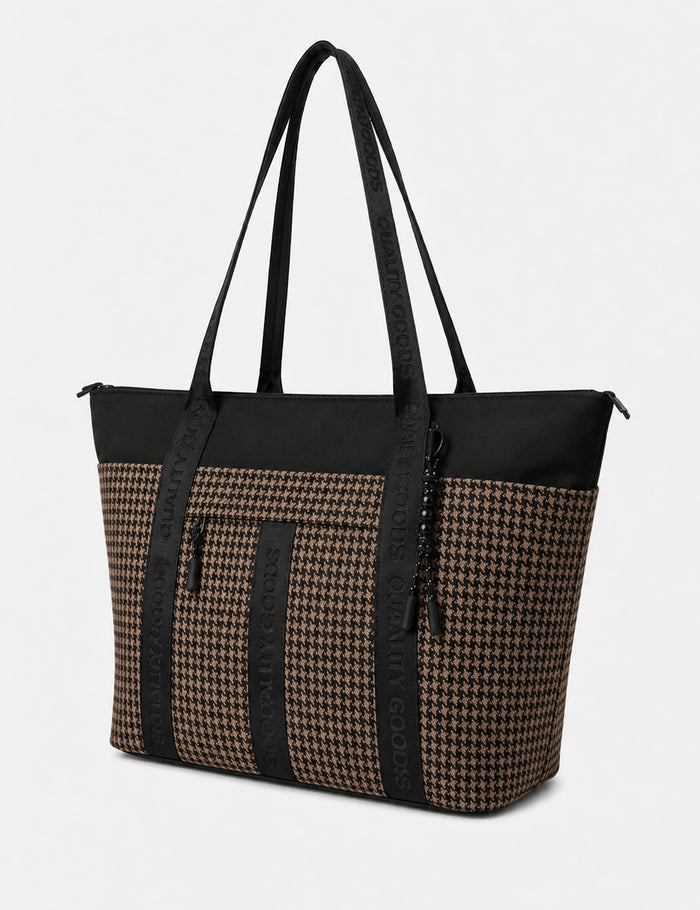 Jasper Tote - Houndstooth Herringbone