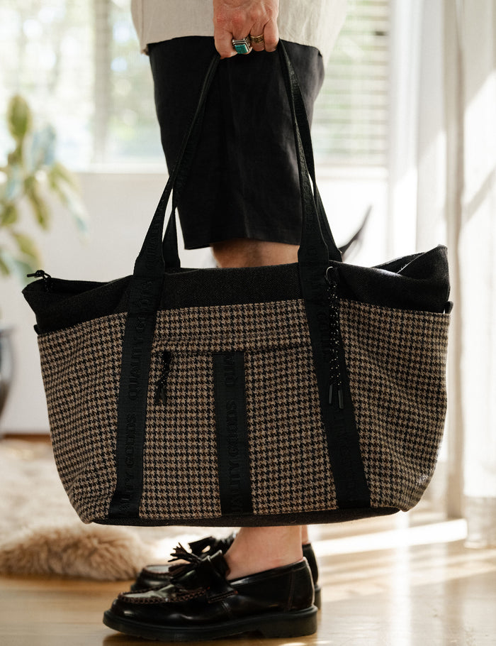 Jasper Tote - Houndstooth Herringbone