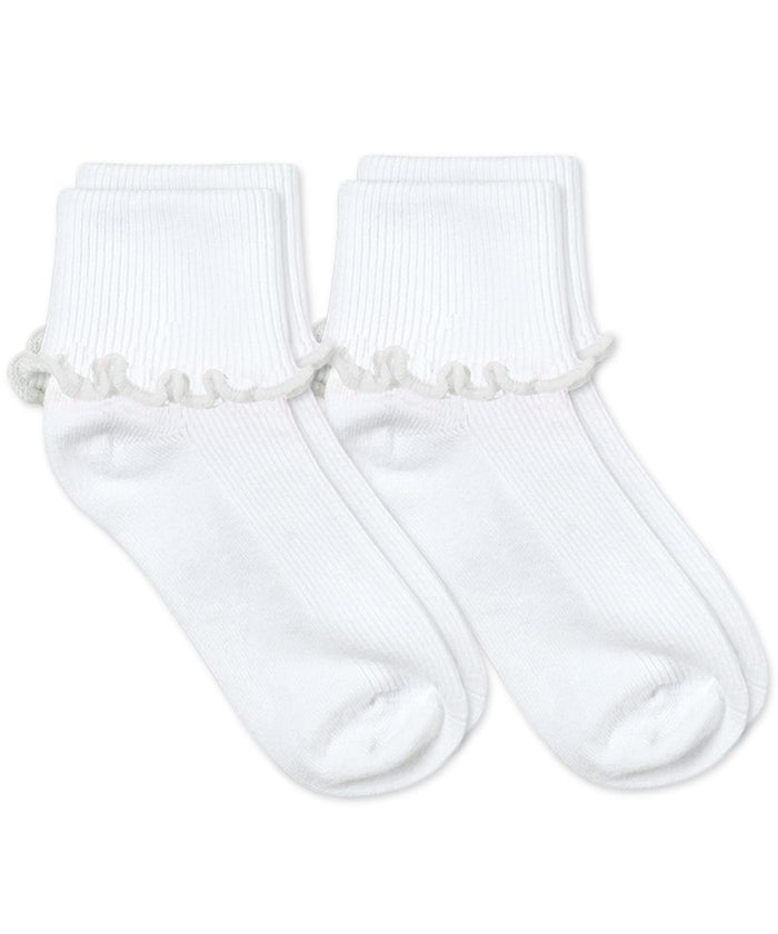Jefferies Ripple Edge Socks - white (2 Pairs Pack)
