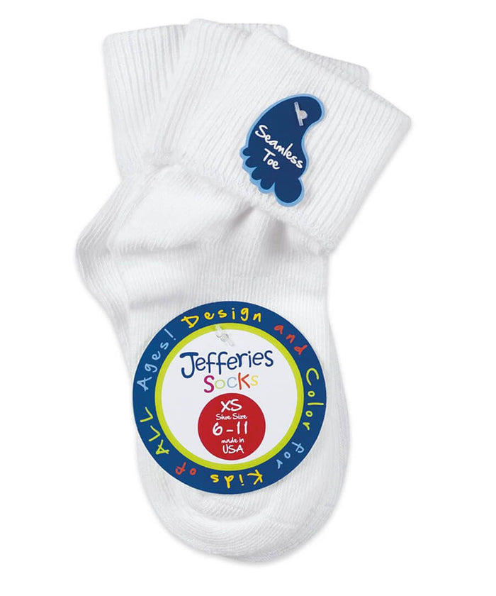 Jefferies Socks Smooth Toe Turn Cuff Socks (3 Pairs Pack)