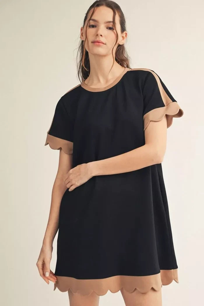 Jodifl Black and Tan Knit Dress
