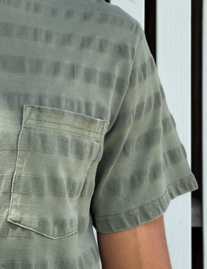 Joe Engineer Stripe Oversized Short Sleeve Tee - Army