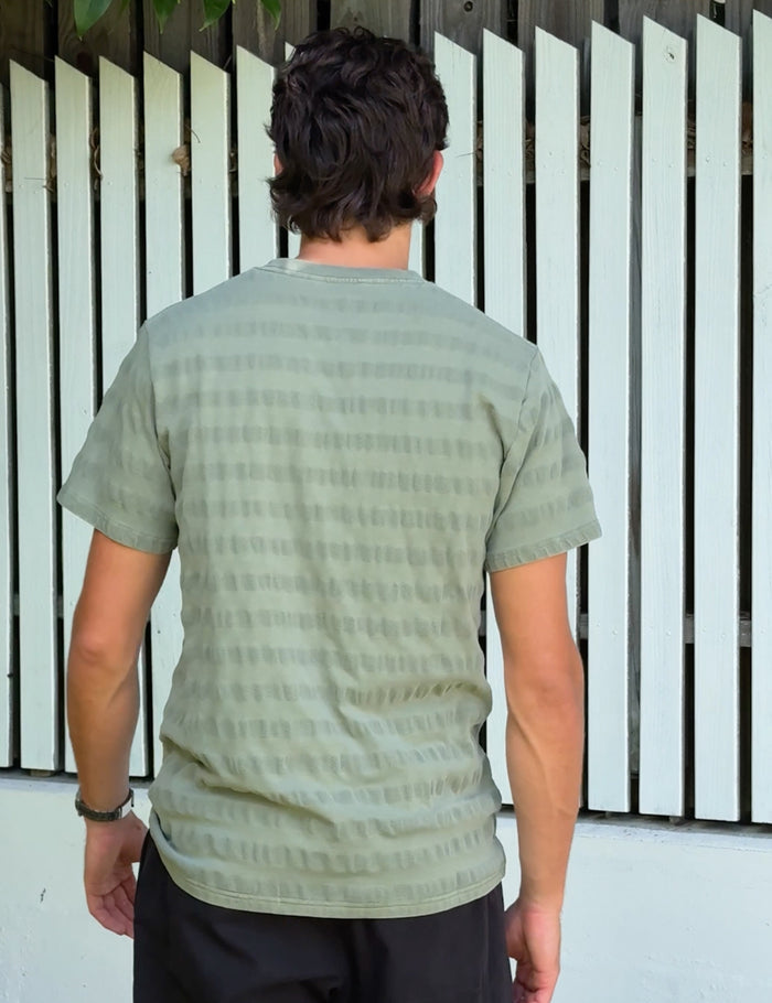 Joe Engineer Stripe Oversized Short Sleeve Tee - Army