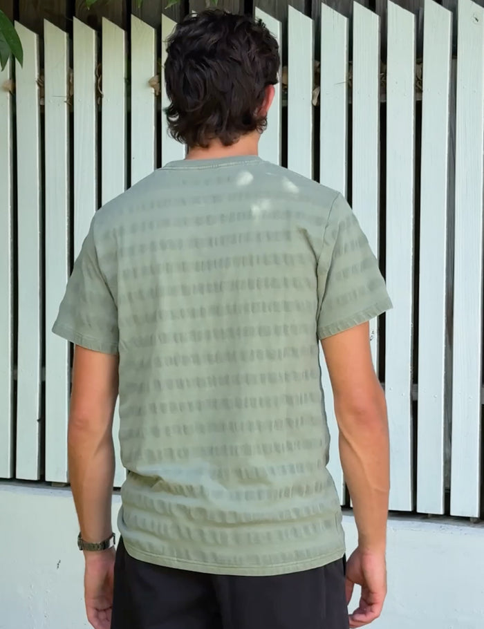 Joe Engineer Stripe Oversized Short Sleeve Tee - Army