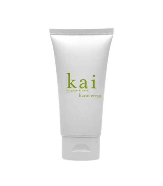 Kai hand cream tube, white with green label, 2 oz