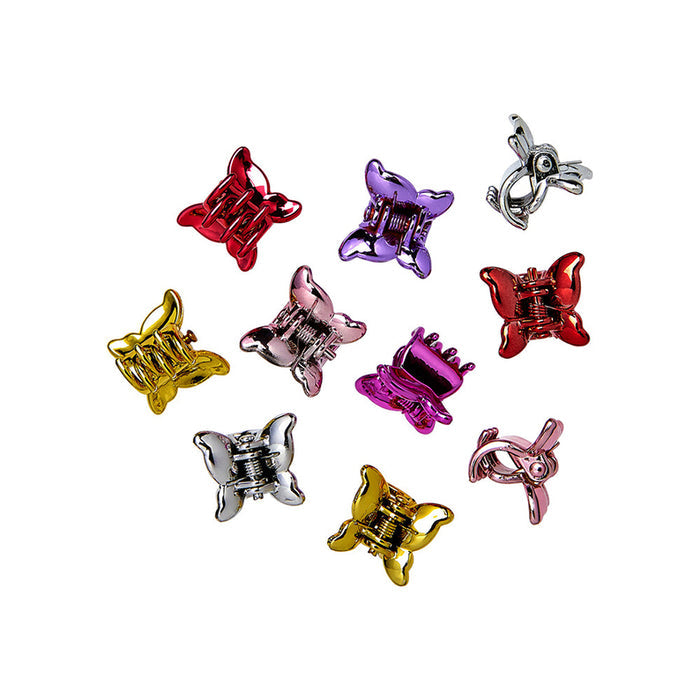 Kids Chrome Butterfly Claw Clip 18pc #Pn26