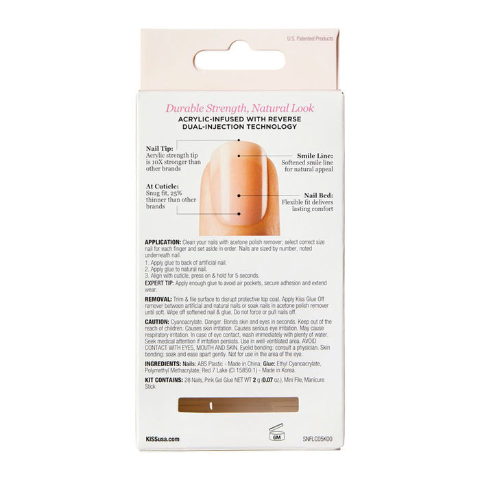 Kiss Salon Acrylic Nude 28 Nails
