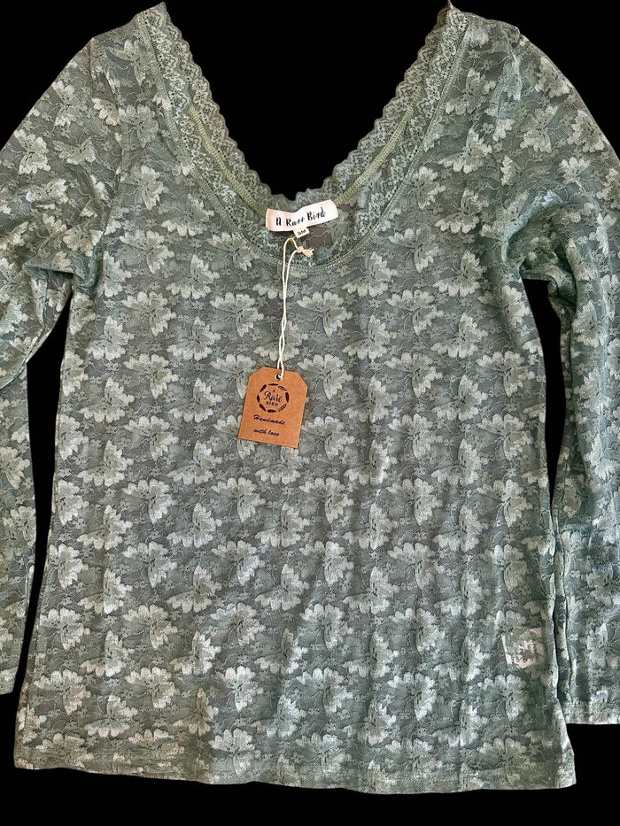 Lace Vintage Layer Shirt I Sand
