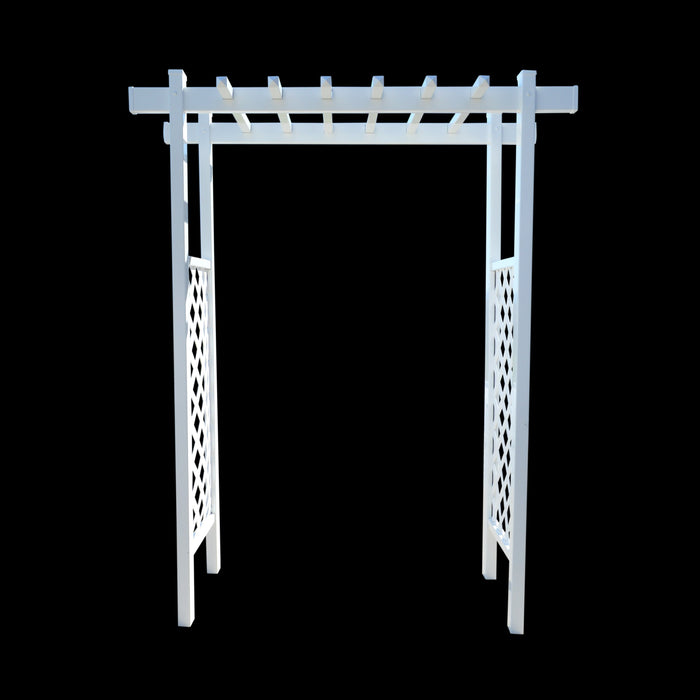 EZ Fence Arbors Laguna Lattice Vinyl Arbor 55 In W x 42" D