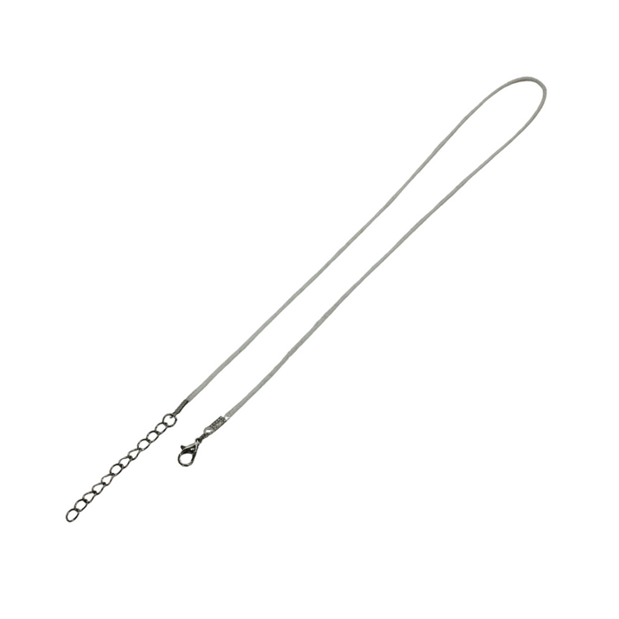 Leather Cord for Pendants - White 18"