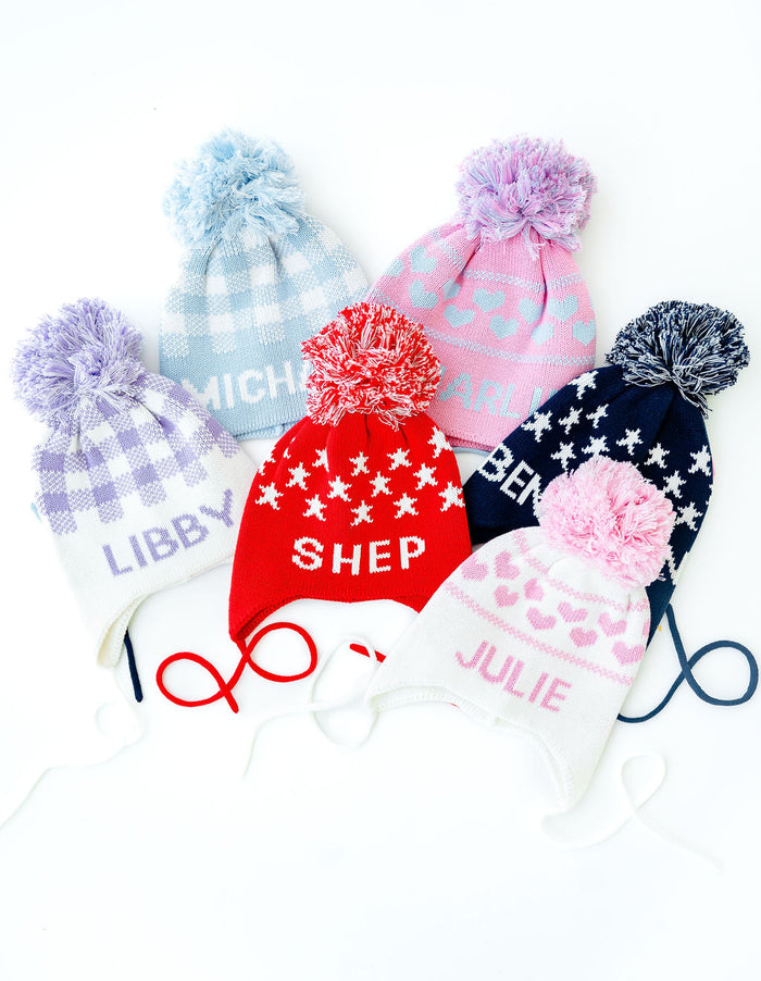 Light Pink Custom Knit Toboggan Hat