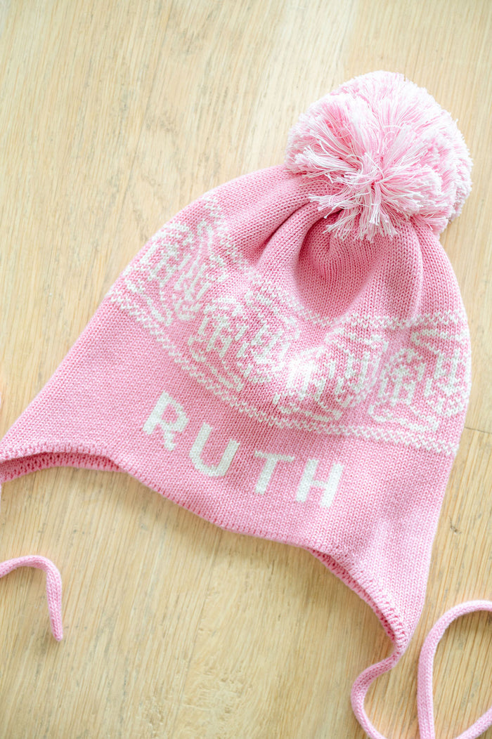 Light Pink Custom Knit Toboggan Hat
