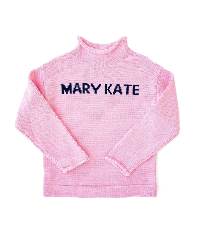 Light pink personalized sweater for kids