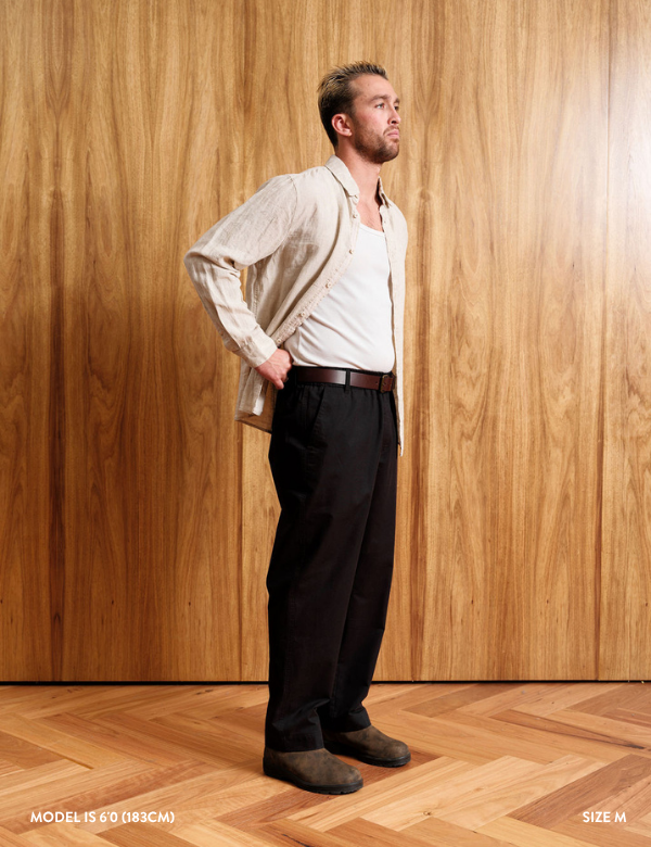 Linen Long Sleeve Shirt - Natural