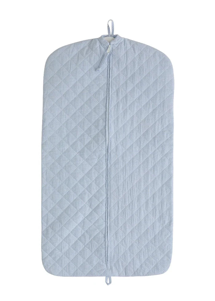 Little English Light Blue Quilted Garment Bag
