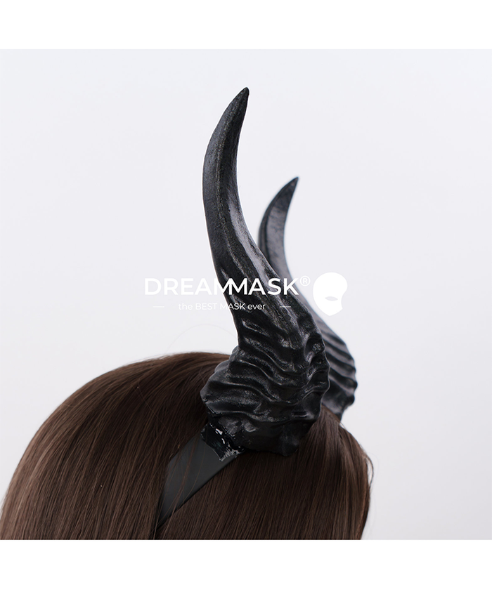 InTheMask Moli's Chessia Accessories Demon Horns with curved ram design for costume or cosplay use.