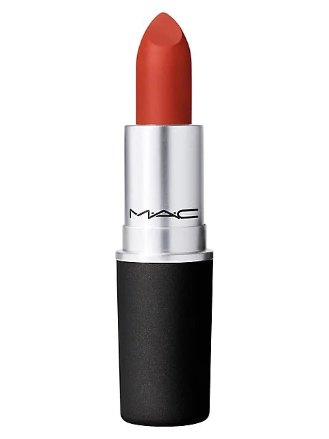 M.A.C Powder Kiss lipstick in various shades, new in box, showcasing different lipstick colors and packaging.