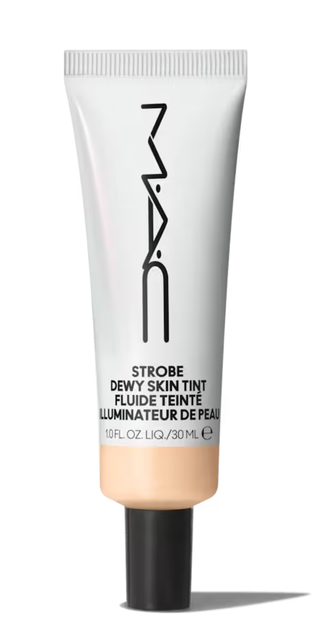 M·A·C Strobe Dewy Skin Tint in various shades, new in box, featuring a lightweight, luminous complexion-enhancing formula.