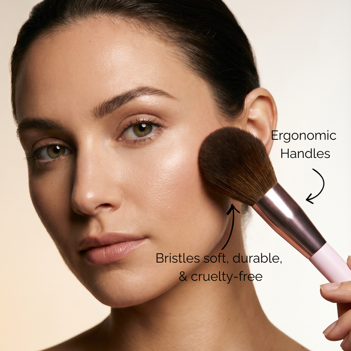 Ergonomic Handles, and soft durable bristles