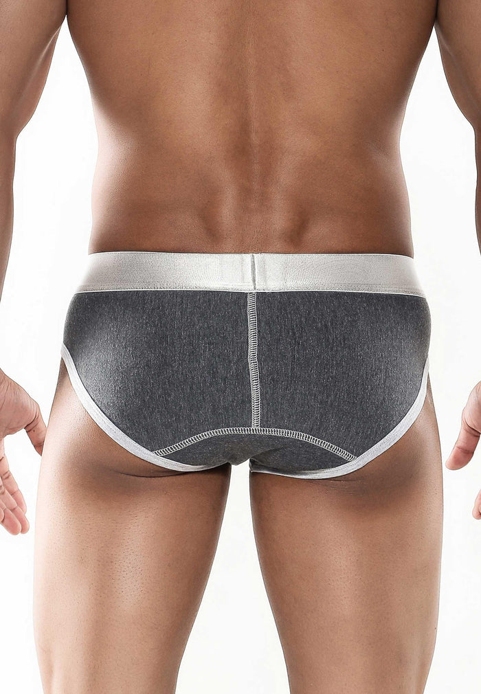 MaleBasics Men's Cotton Fitted Contrast Hip Brief - Billyforce Shop