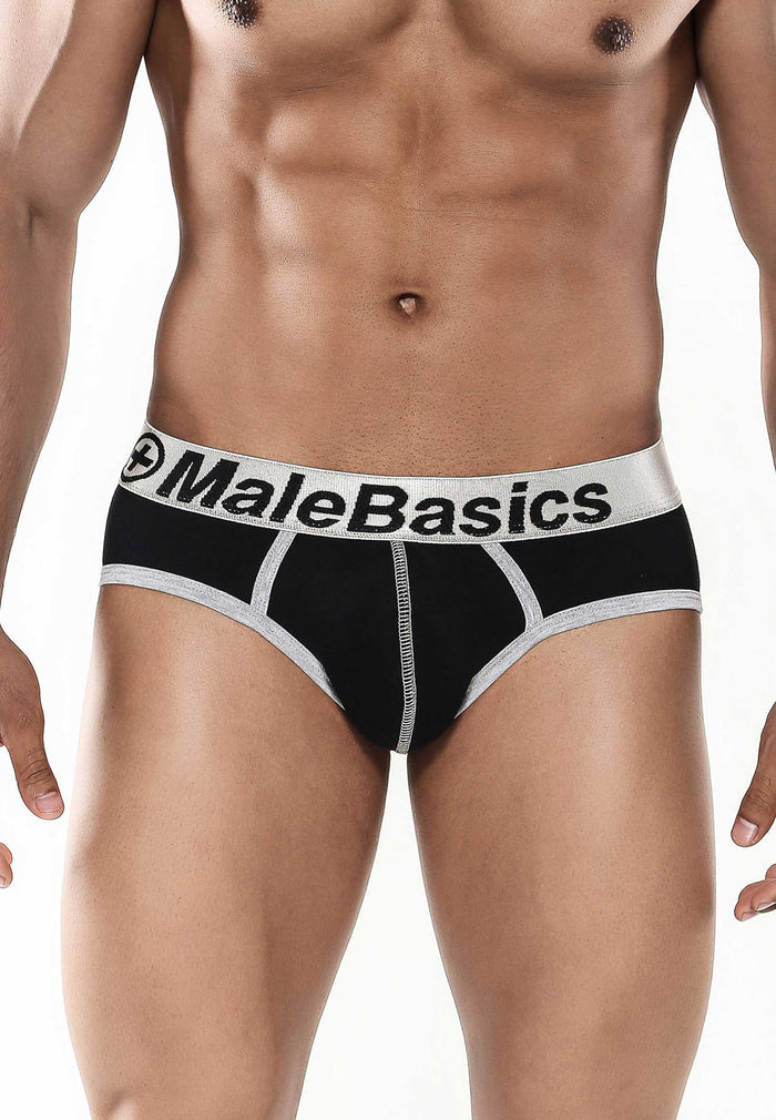 MaleBasics Men's Cotton Fitted Contrast Hip Brief - Billyforce Shop