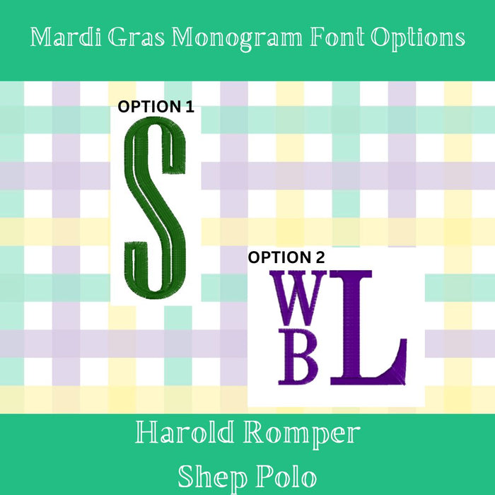 Mardi Gras Pima Harold Romper