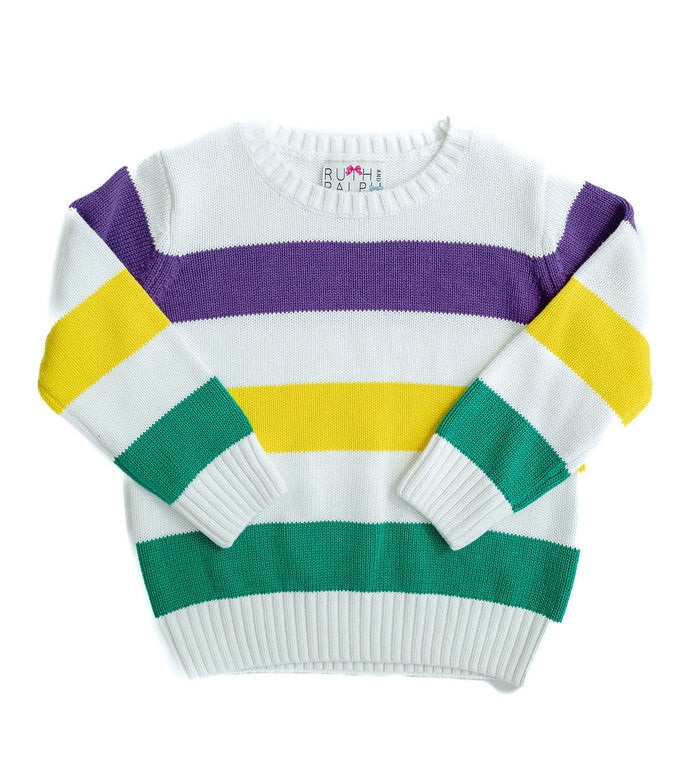 Mardi Gras Stripes Unisex Sweater