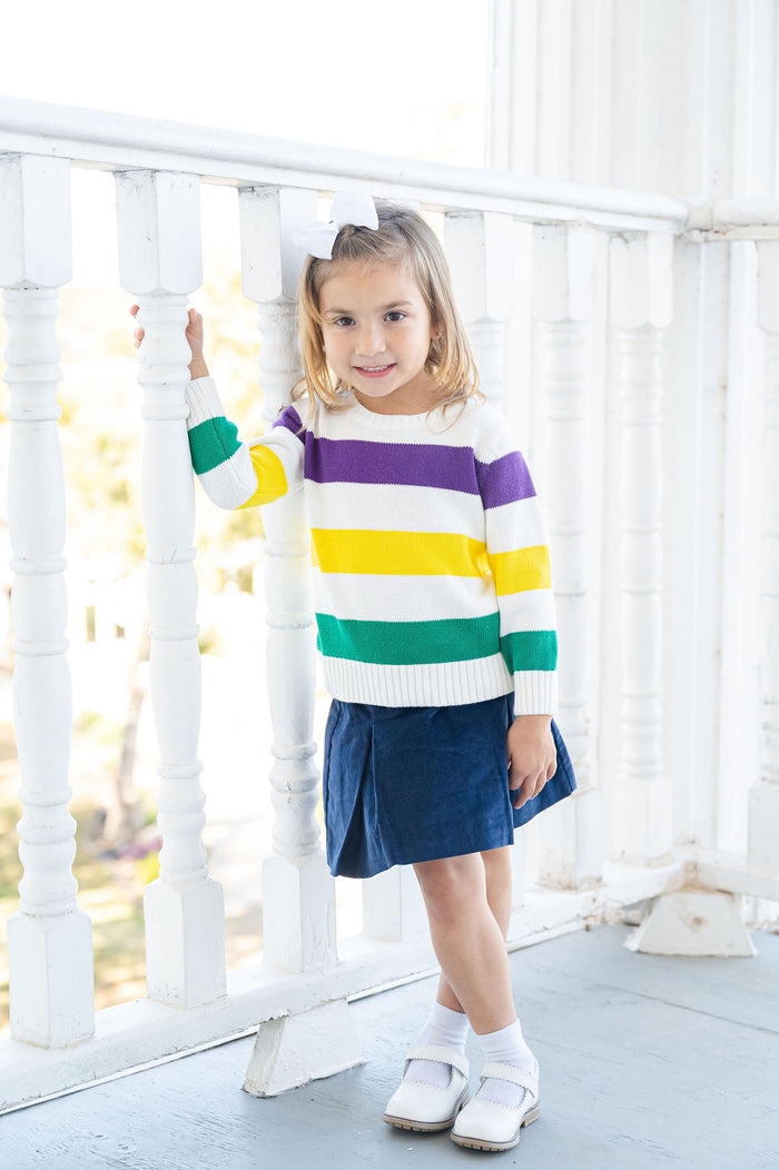 Mardi Gras Stripes Unisex Sweater
