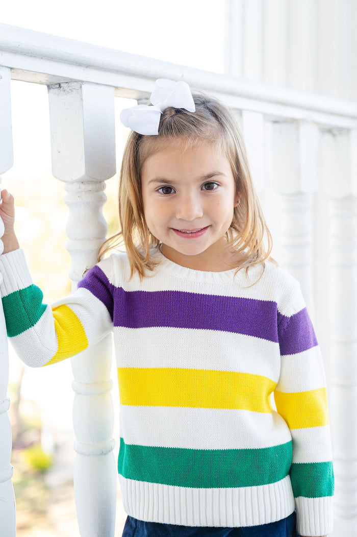 Mardi Gras Stripes Unisex Sweater