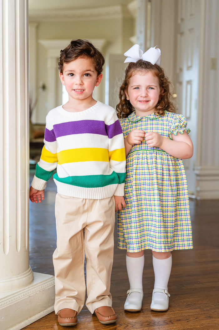 Mardi Gras Stripes Unisex Sweater