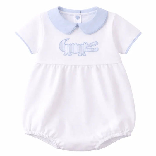 MB Gator Applique Collared Bubble-Lt. Blue
