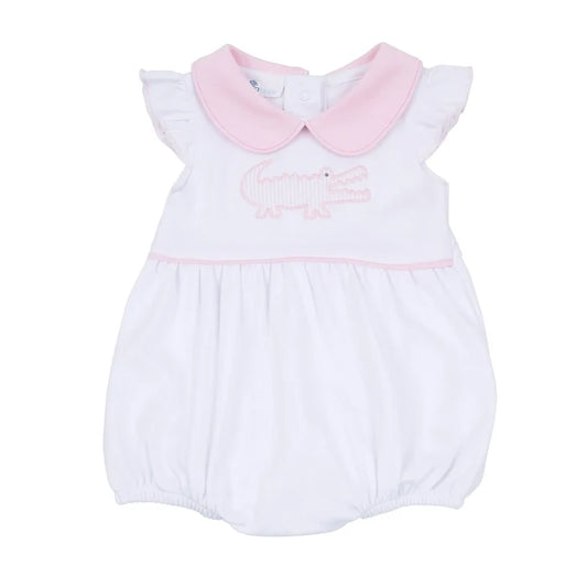 MB Gator Applique Collared Bubble-Pink