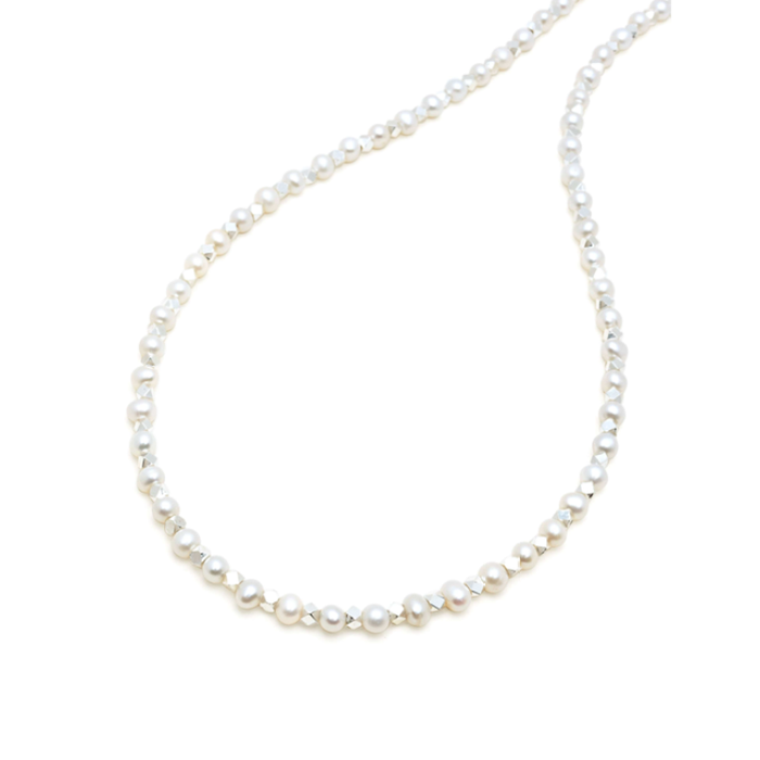 Melbourne Collection - Men's Silver Wrap-Around Bracelet with Pearls