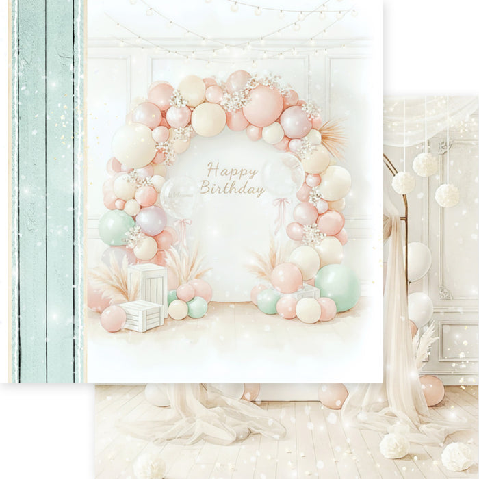 Memory Place - 12X12 Collection Pack - Happy Birthday. 12 sheets, 80lbs double sided. Available at Embellish Away located in Bowmanville Ontario Canada.