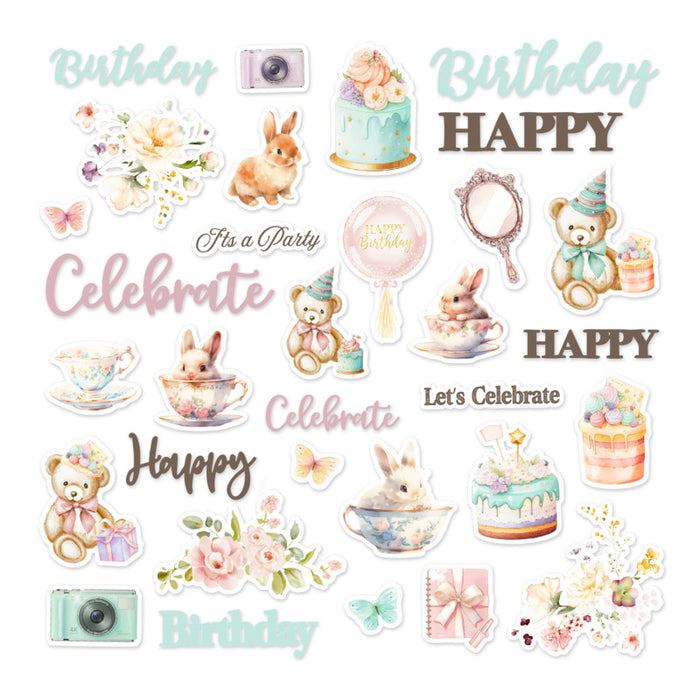 Memory Place - Ephemera - Happy Birthday - 32/Pkg. Available at Embellish Away located in Bowmanville Ontario Canada.