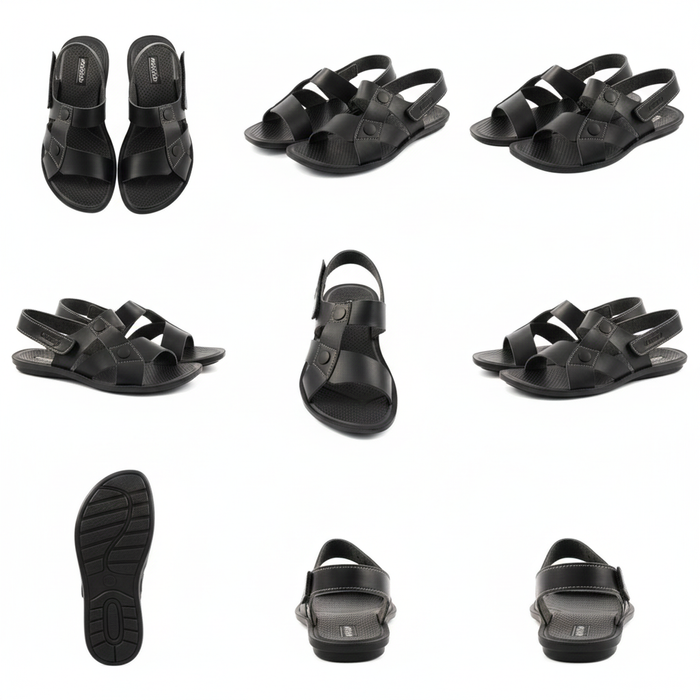 MEN SLIPPER P-4005- BLACK