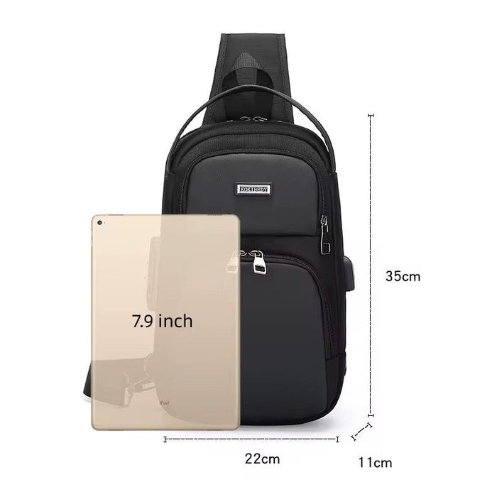 Men's Crossbody Sling Bag – Black (Kokibeoy)
