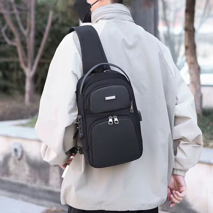 Men's Crossbody Sling Bag – Black (Kokibeoy)