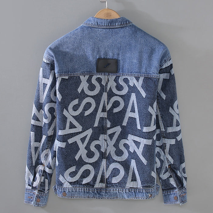 Men's Korean Style Heavy Craft Washed Baggy Denim Jacket — Youth Streetwear