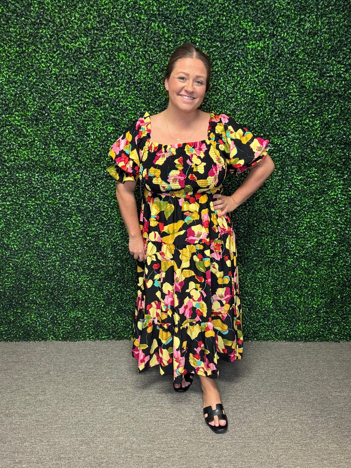 Midnight Garden Bloom Dress